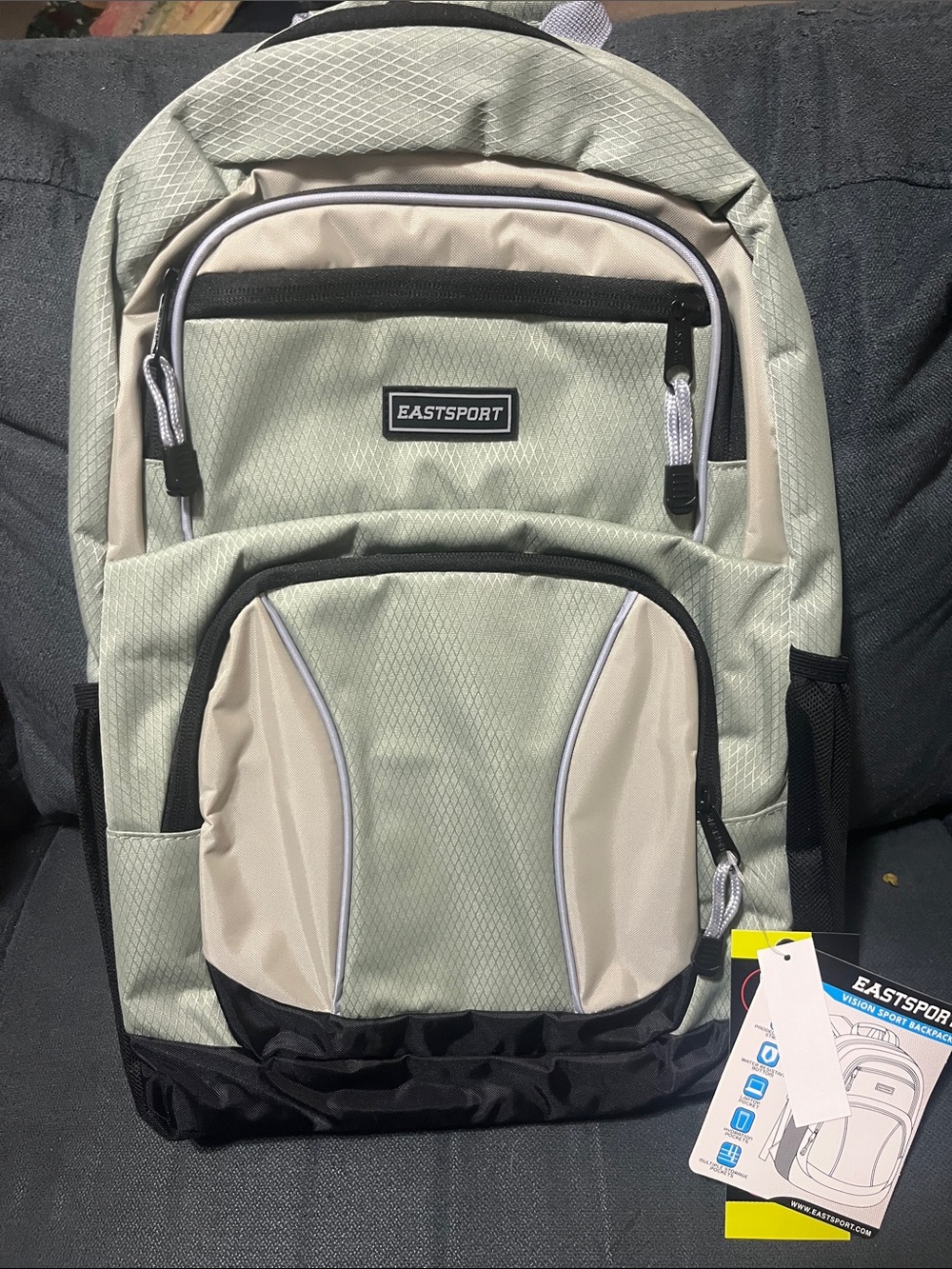 NWT Eastport Sage and Beige Everyday Backpack